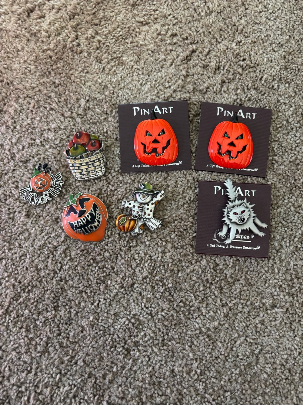 Pin Art Halloween Pumpkin Enamel and Fall themed Pins